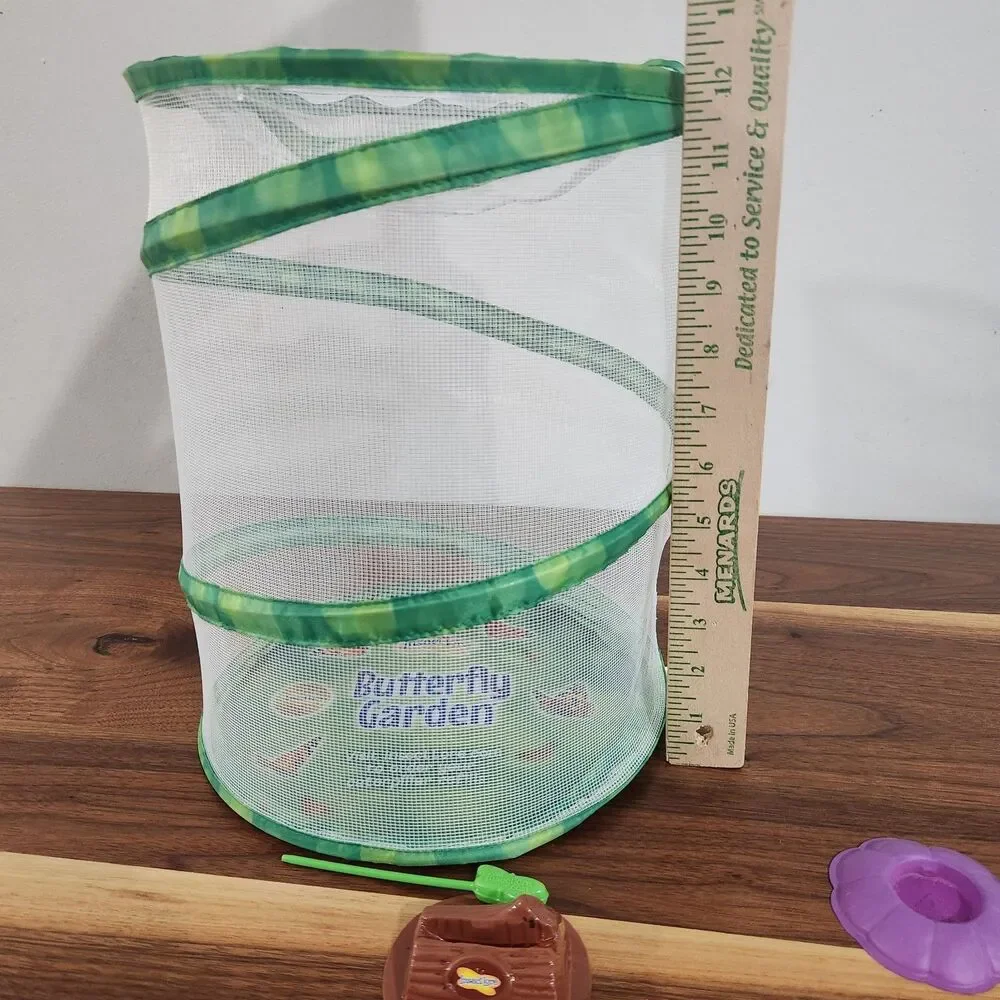 Insect Lore Butterfly Garden Growing Kit Collapsable Mesh Terrarium Kids Science